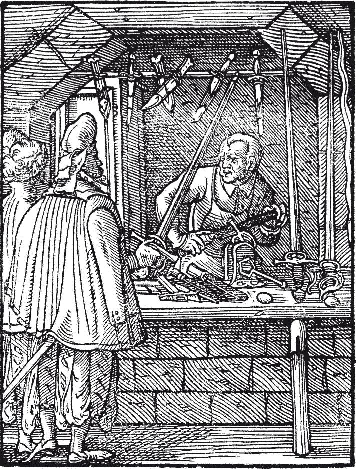 Jost Ammans Stndebuch of 1568 depicts the shop of a cutler Messerschmidt in - photo 4