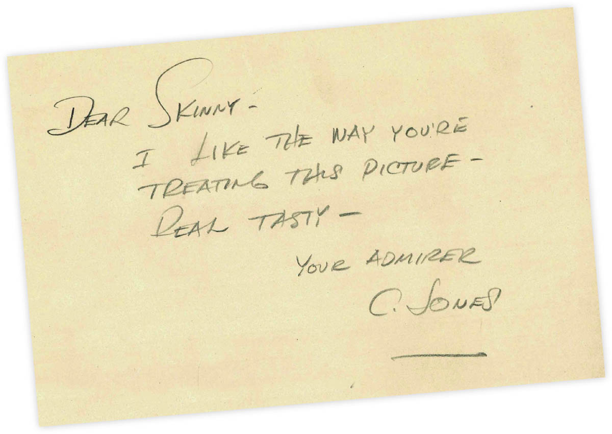 Note from Chuck Jones to Maurice Noble date unknown To the grandson he hoped - photo 7