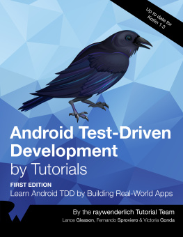 By Victoria Gonda Android Test-Driven Development by Tutorials