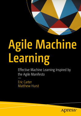 Eric Carter - Agile Machine Learning: Effective Machine Learning Inspired by the Agile Manifesto