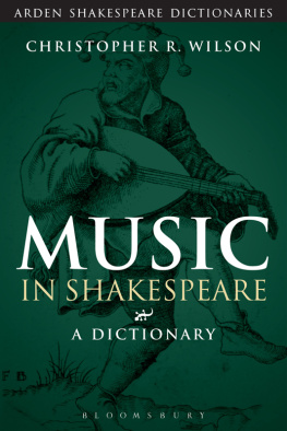 Wilson Music in Shakespeare: A Dictionary