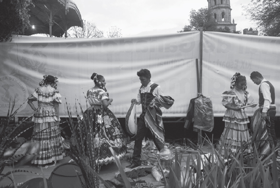 Folkrico dancers gather backstage before a performance in Quertaro - photo 6