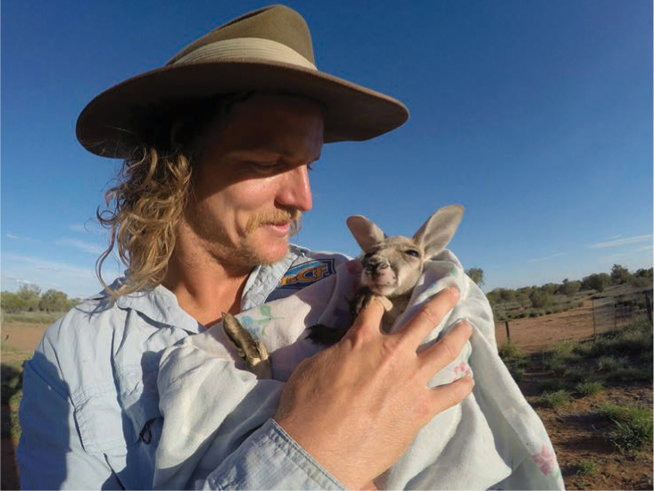 A Wallaby and a kangaroo Meet Grace snug as a bug in a rug Yarning with - photo 17