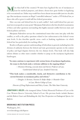 Jonathan H. Adler Marijuana Federalism: uncle sam and mary jane