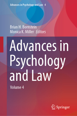 Brian H. Bornstein - Advances in Psychology and Law