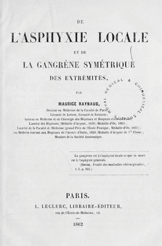 Fig 11 The cover page of Raynauds 1862 original medical thesis - photo 1