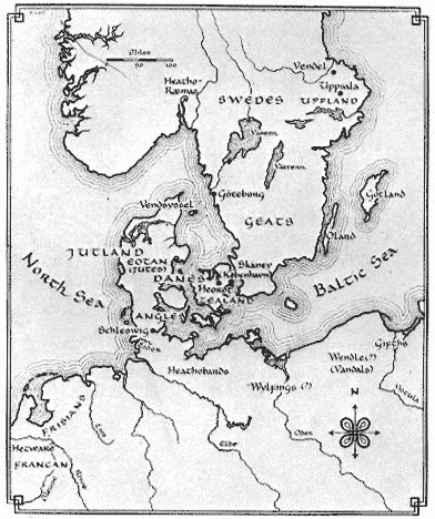 After Fr Klaeber Beowulf Map from Medieval English Literature edited by J - photo 2