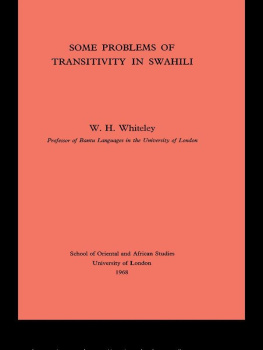 Whiteley W. H. - Some Problems of Transitivity in Swahili