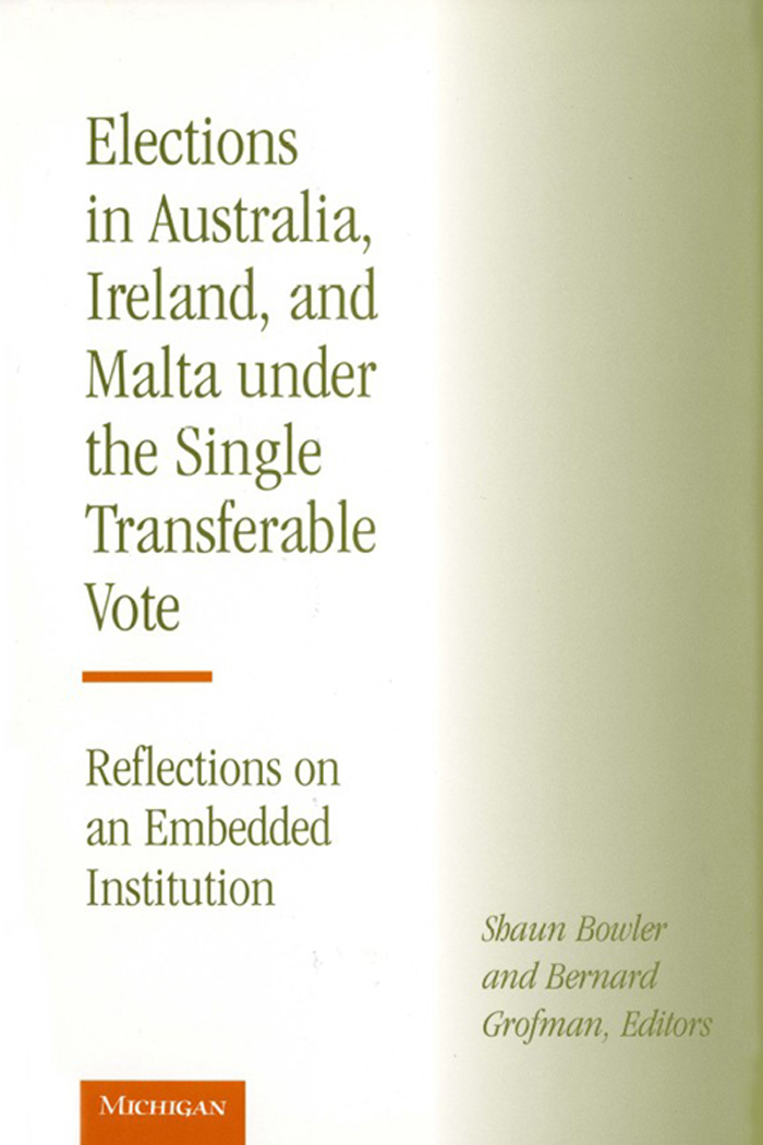 Elections in Australia Ireland and Malta under the Single Transferable Vote - photo 1