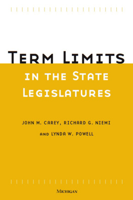 Carey John M. - Term Limits in the State Legislatures