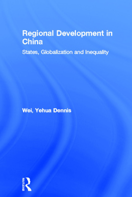 Wei Yehua Dennis Regional Development in China