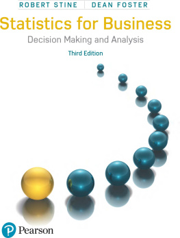 Robert Stine - Statistics for Business: Decision Making and Analysis