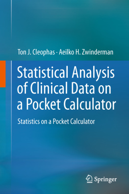 Ton J. Cleophas - Statistical Analysis of Clinical Data on a Pocket Calculator