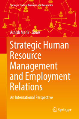 Ashish Malik Strategic Human Resource Management and Employment Relations