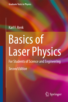 Karl F. Renk - Basics of Laser Physics