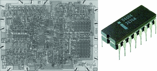 Fig 14 Die microphotograph left and packaged part for the Intel 4004 - photo 4