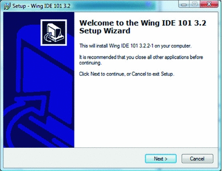 Fig 14 Installing Wing IDE 101 on Windows You can press and hold the - photo 6