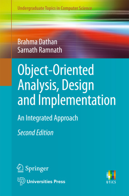 Brahma Dathan Object-Oriented Analysis, Design and Implementation