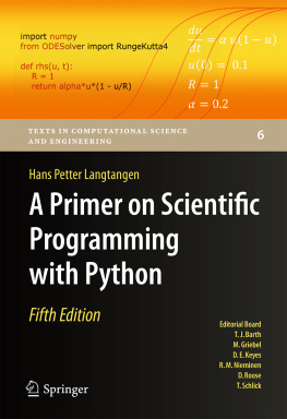 Hans Petter Langtangen - A Primer on Scientific Programming with Python