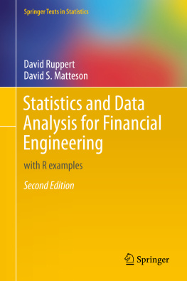 David Ruppert Statistics and Data Analysis for Financial Engineering