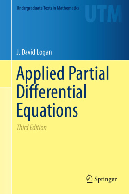 J. David Logan - Applied Partial Differential Equations