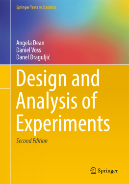 Angela Dean Daniel Voss - Design and Analysis of Experiments