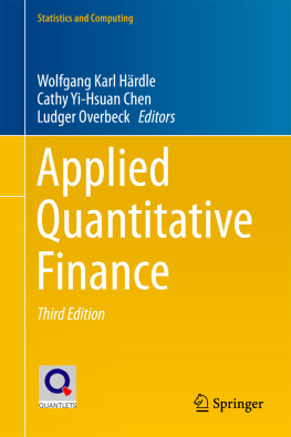 Wolfgang Karl HГ¤rdle Cathy Yi-Hsuan Chen - Applied Quantitative Finance