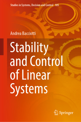 Andrea Bacciotti - Stability and Control of Linear Systems