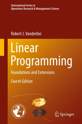 Robert J. Vanderbei Linear Programming