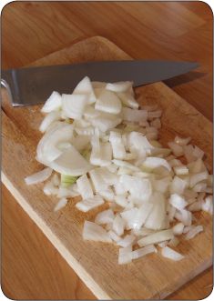 Step 2 The Onion Finely chop the onions Heat the olive oil on low heat in a - photo 9