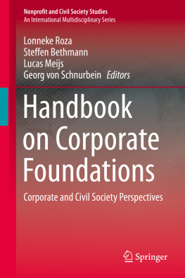 Lonneke Roza Handbook on Corporate Foundations: Corporate and Civil Society Perspectives