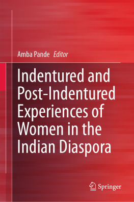 Amba Pande Indentured and Post-Indentured Experiences of Women in the Indian Diaspora