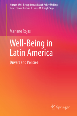 Mariano Rojas Well-Being in Latin America: Drivers and Policies