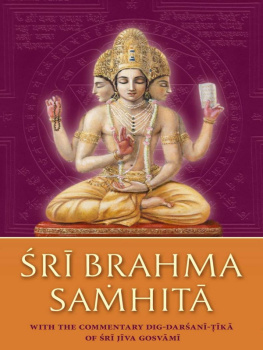 Sri Jiva Gosvami - Sri Brahma-Samhita