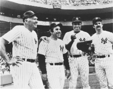 A proud tradition of Yankee catchers left to right Bill Dickey me Elston - photo 3