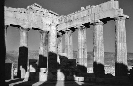 View from inside the Parthenon on the Acropolis of Athens with barren - photo 2