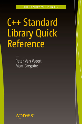 Peter Van Weert - C++ Standard Library Quick Reference