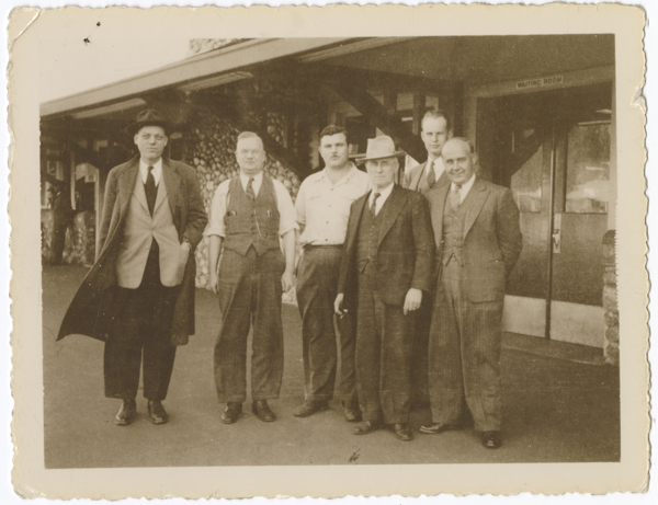 My dad front row second from right on his first day on the job in Banff - photo 8