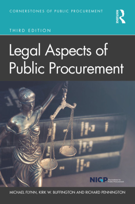 Michael Flynn Legal Aspects of Public Procurement (Cornerstones of Public Procurement)