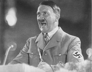 German Chancellor Adolf Hitler in full voice as he delivers an impassioned - photo 1