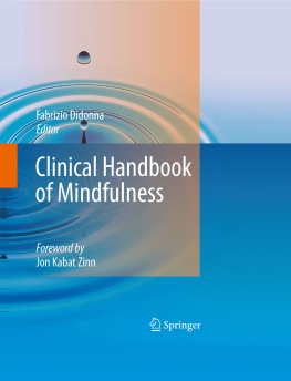 Fabrizio Didonna (editor) - Clinical Handbook of Mindfulness