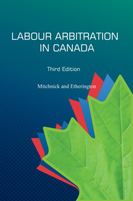 Brian Etherington - Labour arbitration in Canada