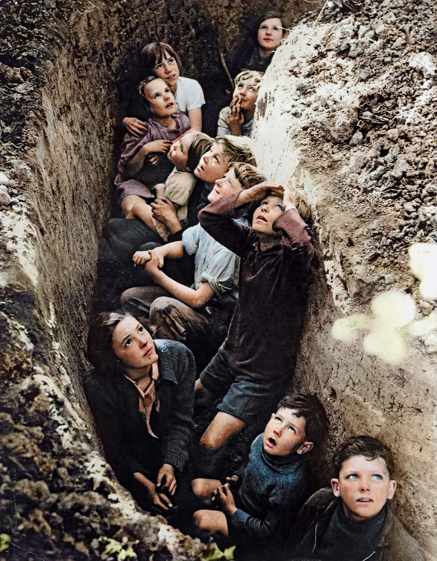 Children in Kent take cover during the Battle of Britain summer 1940 Getty - photo 3