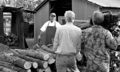 The Modern Marvels crew filming the old-fashioned way of making of charcoal at - photo 2