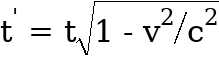 where is dilated time is stationary time is velocity and - photo 2