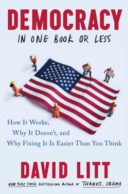 David Litt Democracy in One Book or Less: How It Works, Why It Doesn’t, and Why Fixing It Is Easier Than You Think