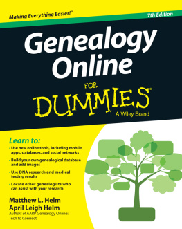 April Leigh Helm - Genealogy Online for Dummies, 7th Edition