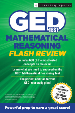 Learningexpress Ged Test Mathematical Reasoning Flash Review