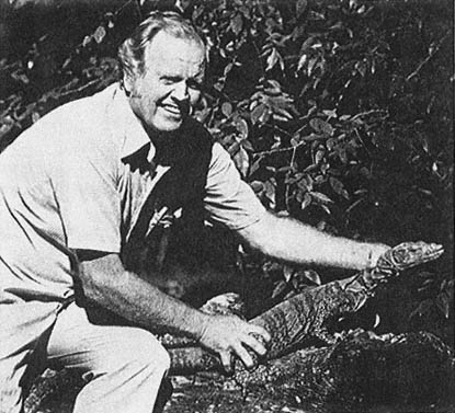 The author holds an extremely shy Grays monitor lizard Varanus olivaceus - photo 2