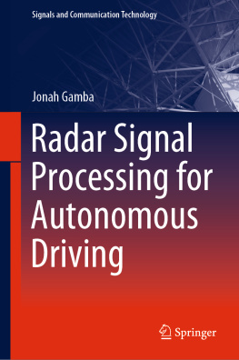 Jonah Gamba Radar Signal Processing for Autonomous Driving